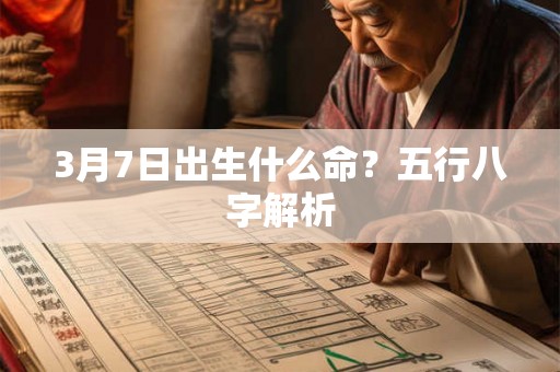 3月7日出生什么命？五行八字解析