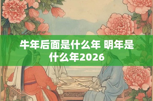 牛年后面是什么年 明年是什么年2026