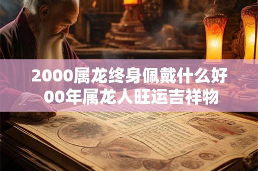 2000属龙终身佩戴什么好 00年属龙人旺运吉祥物