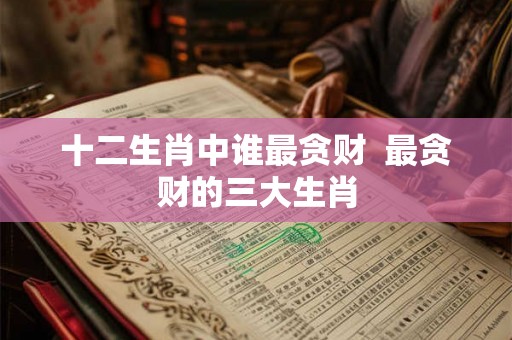 十二生肖中谁最贪财  最贪财的三大生肖