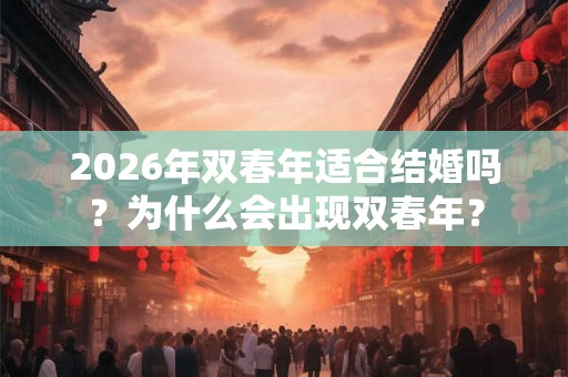 2026年双春年适合结婚吗？为什么会出现双春年？