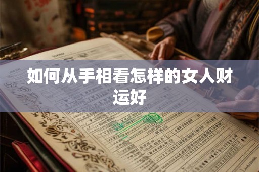 如何从手相看怎样的女人财运好