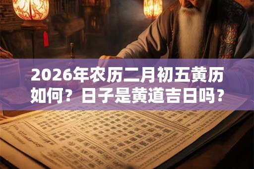 2026年农历二月初五黄历如何？日子是黄道吉日吗？