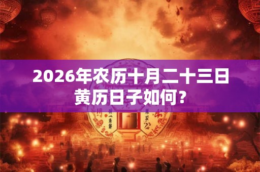 2026年农历十月二十三日黄历日子如何？