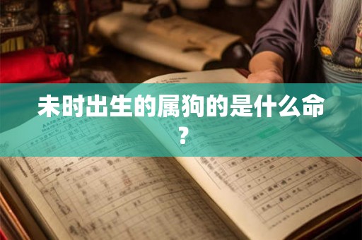 未时出生的属狗的是什么命？