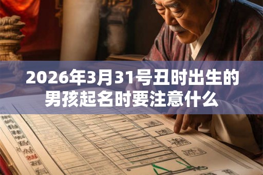 2026年3月31号丑时出生的男孩起名时要注意什么