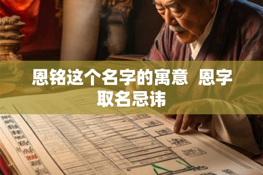 恩铭这个名字的寓意  恩字取名忌讳