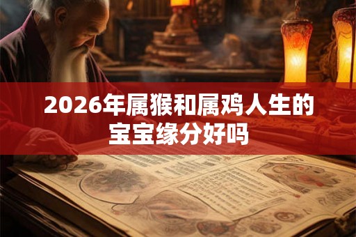 2026年属猴和属鸡人生的宝宝缘分好吗