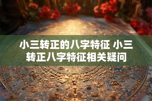 小三转正的八字特征 小三转正八字特征相关疑问