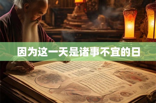 因为这一天是诸事不宜的日