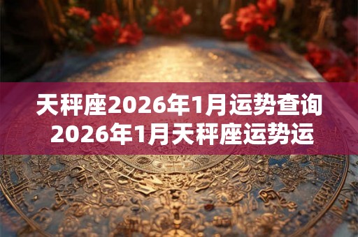 天秤座2026年1月运势查询 2026年1月天秤座运势运程分析 天秤座2026年1月运势查询 2026年1月天秤座运势运程分析