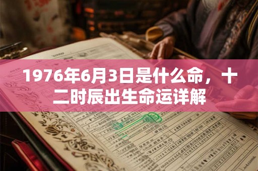 1976年6月3日是什么命，十二时辰出生命运详解