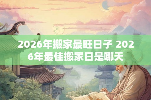 2026年搬家最旺日子 2026年最佳搬家日是哪天