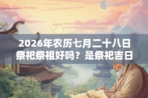 2026年农历七月二十八日祭祀祭祖好吗？是祭祀吉日吗？