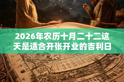 2026年农历十月二十二这天是适合开张开业的吉利日子吗? 2026年农历十月二十二这天是适合开张开业的吉利日子吗?
