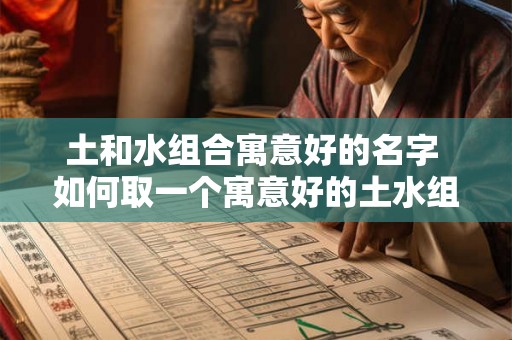 土和水组合寓意好的名字 如何取一个寓意好的土水组合名字