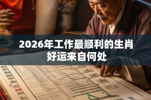 2026年工作最顺利的生肖 好运来自何处