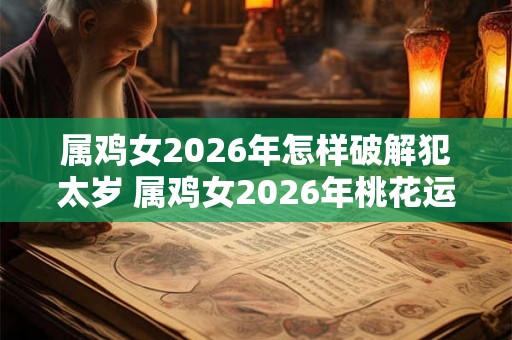 属鸡女2026年怎样破解犯太岁 属鸡女2026年桃花运如何