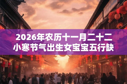 2026年农历十一月二十二小寒节气出生女宝宝五行缺水起名