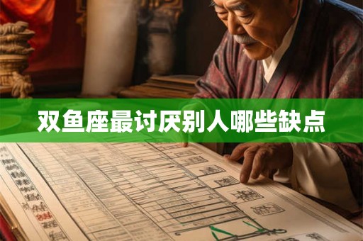 双鱼座最讨厌别人哪些缺点