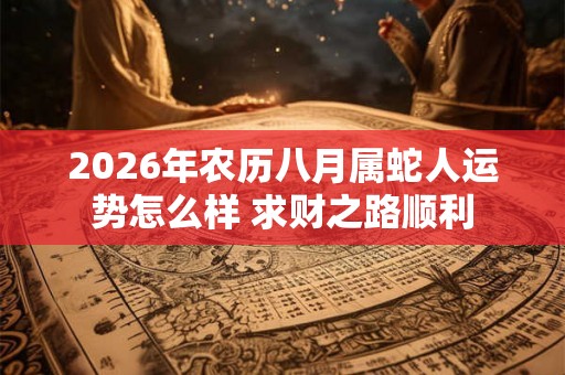 2026年农历八月属蛇人运势怎么样 求财之路顺利