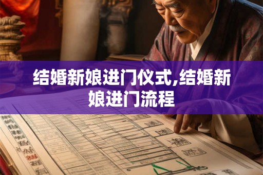 结婚新娘进门仪式,结婚新娘进门流程