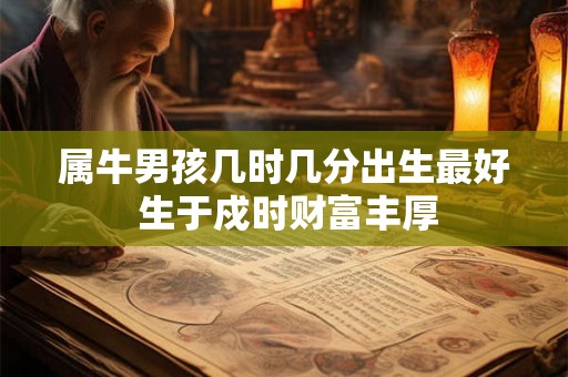 属牛男孩几时几分出生最好 生于戍时财富丰厚