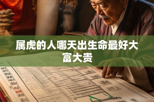 属虎的人哪天出生命最好大富大贵