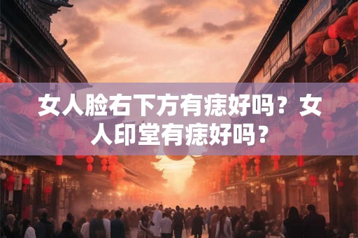 女人脸右下方有痣好吗？女人印堂有痣好吗？