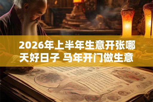 2026年上半年生意开张哪天好日子 马年开门做生意吉日吉时
