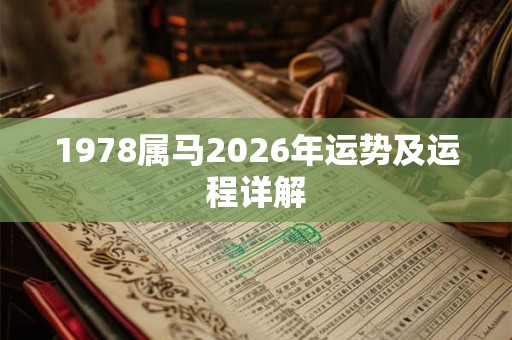 1978属马2026年运势及运程详解