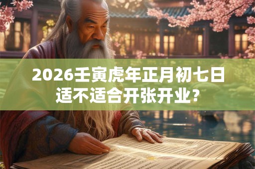2026壬寅虎年正月初七日适不适合开张开业？