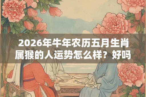 2026年牛年农历五月生肖属猴的人运势怎么样?好吗? 2026年牛年农历五月生肖属猴的人运势怎么样?好吗?