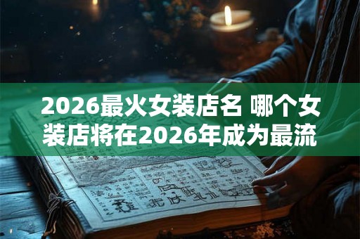 2026最火女装店名 哪个女装店将在2026年成为最流行的 2026最火女装店名 哪个女装店将在2026年成为最流行的