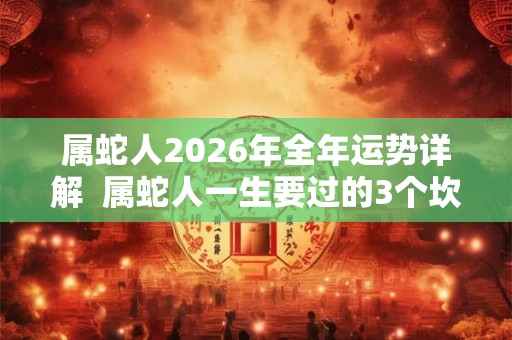 属蛇人2026年全年运势详解  属蛇人一生要过的3个坎