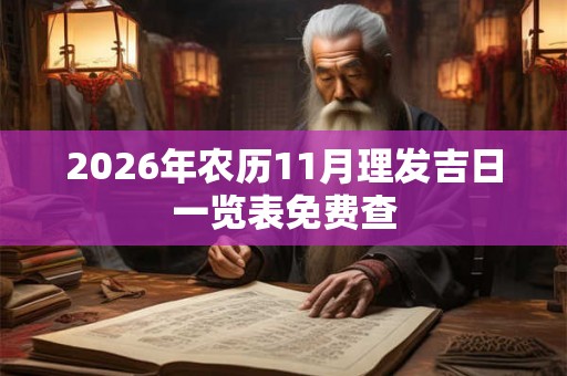 2026年农历11月理发吉日一览表免费查