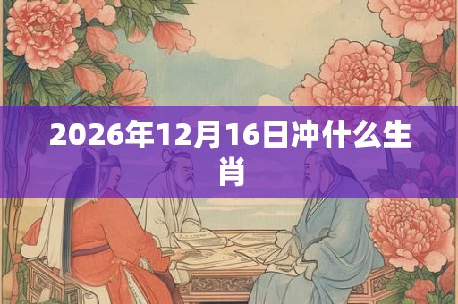 2026年12月16日冲什么生肖 2026年12月16日冲什么生肖