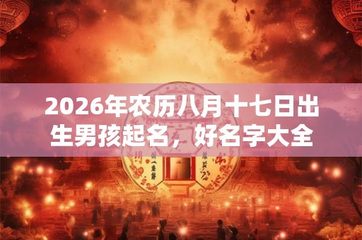 2026年农历八月十七日出生男孩起名,好名字大全 2026年农历八月十七日出生男孩起名,好名字大全