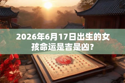 2026年6月17日出生的女孩命运是吉是凶？