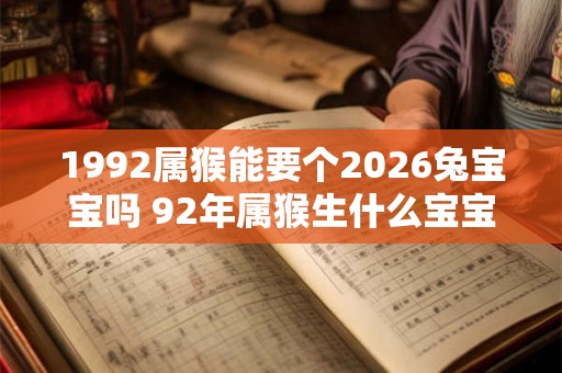 1992属猴能要个2026兔宝宝吗 92年属猴生什么宝宝最好