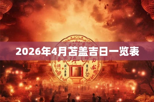 2026年4月苫盖吉日一览表