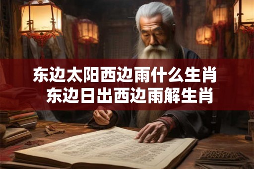 东边太阳西边雨什么生肖  东边日出西边雨解生肖