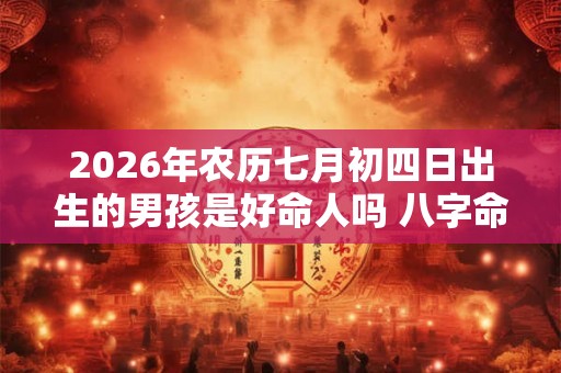 2026年农历七月初四日出生的男孩是好命人吗 八字命理详解