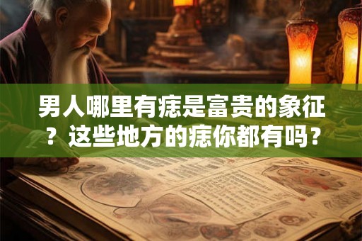 男人哪里有痣是富贵的象征？这些地方的痣你都有吗？