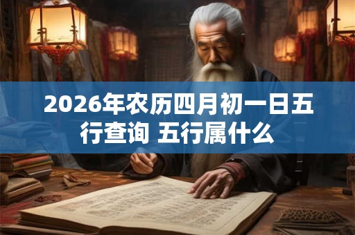 2026年农历四月初一日五行查询 五行属什么