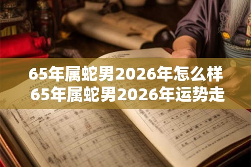65年属蛇男2026年怎么样 65年属蛇男2026年运势走向