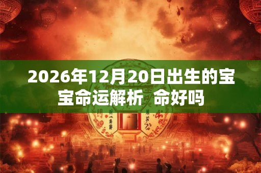 2026年12月20日出生的宝宝命运解析  命好吗