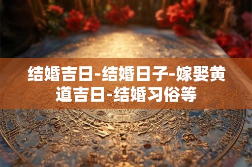 结婚吉日-结婚日子-嫁娶黄道吉日-结婚习俗等