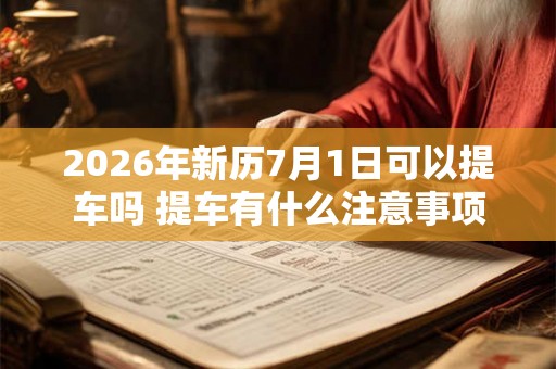 2026年新历7月1日可以提车吗 提车有什么注意事项