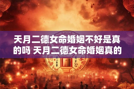 天月二德女命婚姻不好是真的吗 天月二德女命婚姻真的不顺
